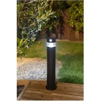Galix Borne solaire - - G4585C - Haute luminosité - Acier inoxydable avec détecteur de mouvement - H50 cm - 150 lumens
