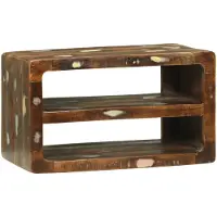 vidaXL Meuble TV multicolore 60 x 32 x 36 cm en bois massif recyclé