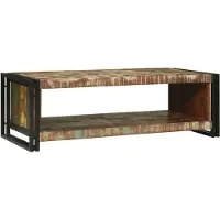vidaXL Table basse 120 x 50 x 38 cm Bois massif recyclé