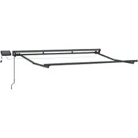 vidaXL Cadre de store manuel avec LEDs Anthracite 3 x 2,5 m Acier