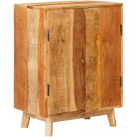 vidaXL Armoires de rangement avec porte Marron 55 x 35 x 75 cm Bois massif Mango