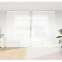 vidaXL Rideau en Dentelle Floral Blanc 260 x 300 cm Polyester
