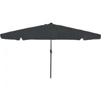vidaXL , parasol de jardin, 395 x 395 x 245 cm, polyester, forme ronde, couleur anthracite