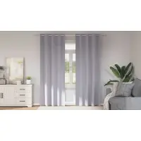 vidaXL Rideaux occultants à œillets, 2 pièces, gris métallisé