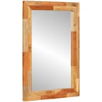 vidaXL Miroir de salle de bain en bois imitation chêne artisanal, 50 x 70 x 2,5 cm