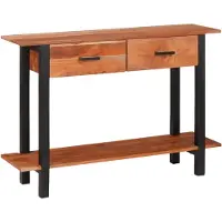 vidaXL Table console Marron 110 x 30 x 75 cm Bois d'acacia massif