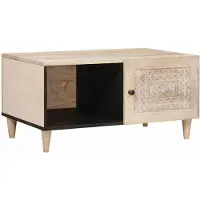 vidaXL Table basse blanche 100 x 54 x 40 cm en aggloméré