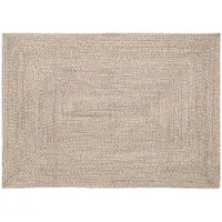 vidaXL Tapis Naturel et blanc 140 x 200 cm Jute