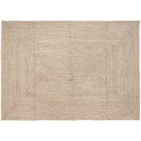 vidaXL Tapis Naturel et blanc 160 x 230 cm Jute