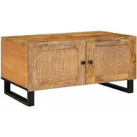 vidaXL Table basse nature 80 x 50 x 40 cm bois massif mangue