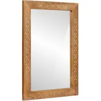 vidaXL Miroir mural , 70 x 50 cm, bois d'ingénierie et verre, rectangulaire