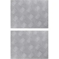 vidaXL Escalier Marche à angle droit 2 pcs Argent 40 x 30 cm Aluminium
