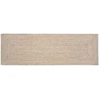vidaXL Tapis Naturel et blanc 80 x 250 cm Jute