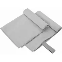 vidaXL Serviettes de sport 2 pcs Gris 50 x 30 cm