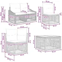vidaXL Ensemble de canapés de jardin , 11 pièces, gris, en résine tressée