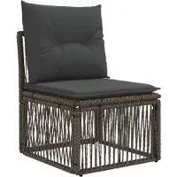 vidaXL Ensemble de canapés de jardin , 6 pièces, gris et gris foncé, en résine tressée