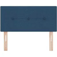 vidaXL Tête de lit réglable en hauteur avec tête de lit Bleu 90 cm Tissu