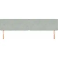 vidaXL Tête de lit gris clair 200 cm velours