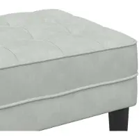 vidaXL banc Gris clair 113 x 57 x 39 cm Velours