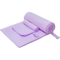 vidaXL Set de serviettes de sport 2 pcs Violet tissu