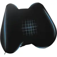 vidaXL Oreiller Avec Oreiller Réglable Noir 42 X 32 X 14 Cm Polyester