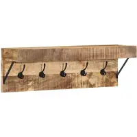 vidaXL Portemanteaux Marron 73 x 19 x 23 cm Bois de manguier massif