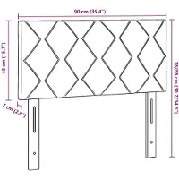 vidaXL Tête de lit gris foncé 90 cm velours