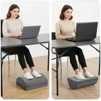 vidaXL Coussin de repose-pieds Uni Gris