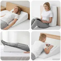 vidaXL Coussin en coin Uni Blanc