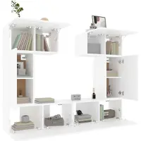vidaXL Ensemble de 6 meubles TV blanc en bois composite