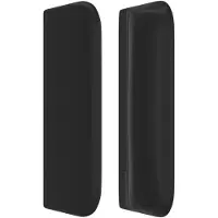 vidaXL Tête de lit avec oreilles Noir 93x16x78/88 cm Similicuir