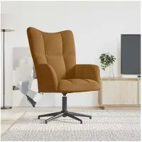 vidaXL Fauteuil relax marron velours