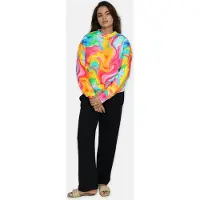 Salzhaut Sweat-shirt 'Betüdeln' azur / jaune / vert clair / rose clair
