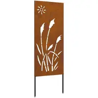 vidaXL Écran de confidentialité de jardin Fretwork Rouillé 50 x 140 cm
