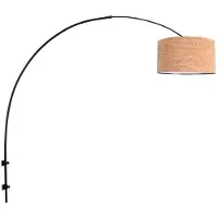 Steinhauer Arche de lampe murale noire Sparkled Light avec un chapeau en liège Ø40cm