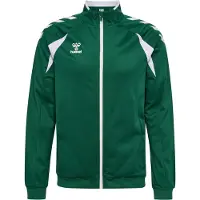 Hummel Veste de survêtement vert foncé / blanc