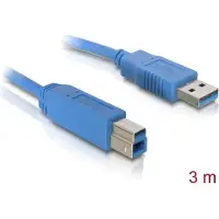 DeLOCK Câble USB A vers USB B - 3 mètres - Bleu -