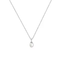 Elli Chaîne argent / blanc perle