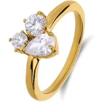 Lucardi Bague or / transparent