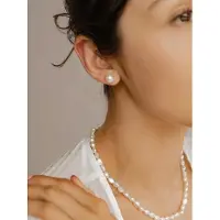 Hey Happiness Boucles d'oreilles 'Dot Pearl' argent