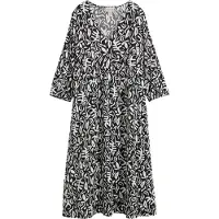 Bonprix Robe midi en viscose fluide