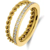 Lucardi Bague or / transparent