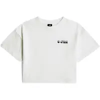 G-Star T-Shirt 'Girls Cropped Relaxed T-Shirt' blanc