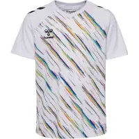 Hummel T-Shirt fonctionnel bleu / jaune / vert / blanc