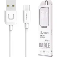 Usams U-Turn Cable Usb-C 1M Blanc/Blanc 2A Tcusbxd02 (Us-Sj099)