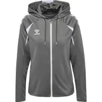 Hummel Sweat de sport gris foncé / blanc