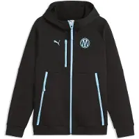 Puma Veste de survêtement 'Olympique De Marseille Pumatech' bleu clair / noir