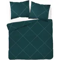 Detexpol HOME SATIN Coton Satin 180x200 Vert Géométrique