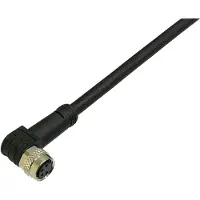 Bkl Electronic 2700009 Câble de raccordement capteurs/actionneurs M8 femelle, coudé 2 m, Câble + prise électronique, Noir
