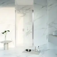 FortiFura Galeria Porte de douche - 60x200 - Profilé - verre de sécurité - anticalcaire - chrome SW1122467
